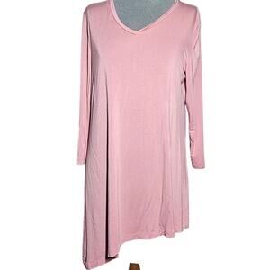 Pink Asymmetrical Hem Tee Size Small